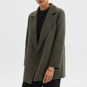 Theory Double-Face Wool Cashmere Clairene Jacket Green Small Classic